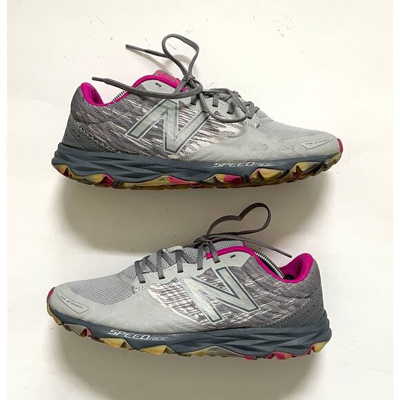 New Balance Lightweight Trail Sneakers Gray Pink Women's Size 8.5 - Picture 5 of 8